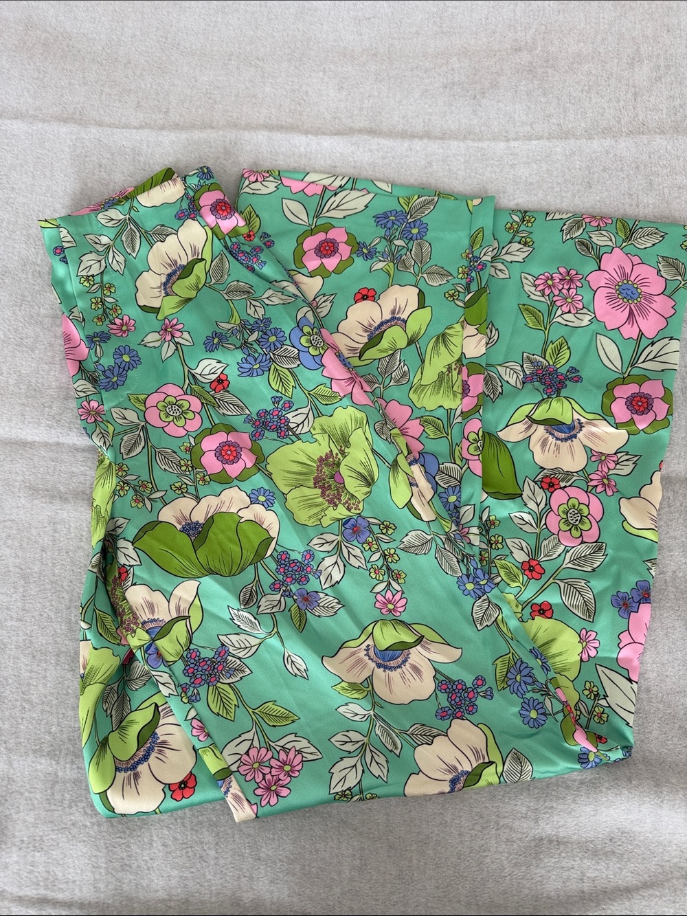 Zara Floral Print Wide-Leg Trousers